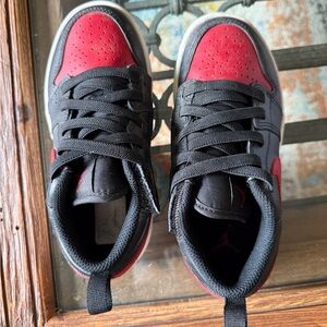 Jordan Kids Red and Black Sneakers